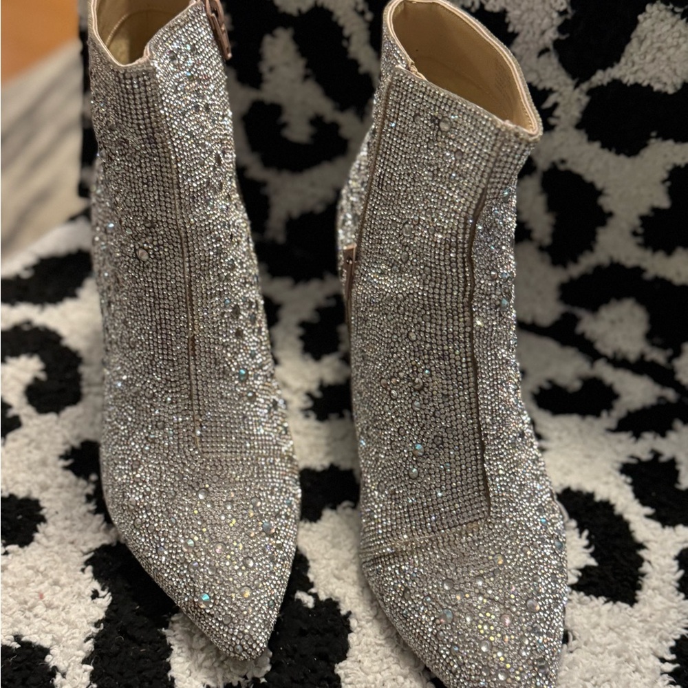 Betsey Johnson Sparkle Booties sz 11 - Picture 2 of 9